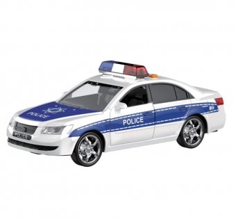 Autospeciala politie de jucarie cu sunet si lumini, Police Car, scara 1:15, Alb