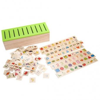 Cutie sortatoare Montessori cu 88 de piese