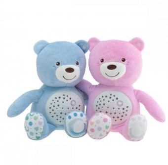Jucarie cu proiectie  Ursuletul bebelus,2 culori disponibile ,roz si albastru ,Inaltime 40 cm