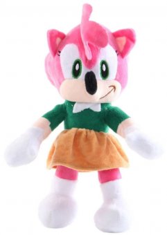 Jucarie de plus Amy din desenele Sonic, functie muzicala,inaltime 30 cm