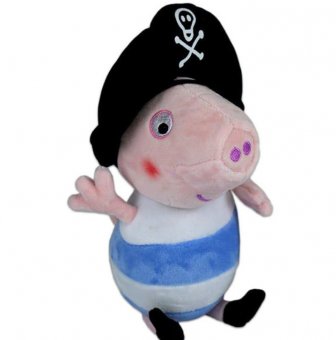 Jucarie de plus Peppa Pig - George, pirat, 35 cm