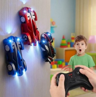 Mașină RC Wall Climber cu Telecomandă - Funcție Vacuum pentru Perete și Tavan, Sfidează Gravitația, Reîncărcabilă USB