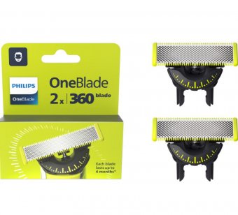 Philips Rezerve OneBlade 360 QP420/50, 2 lame, compatibile cu orice aparat OneBlade
