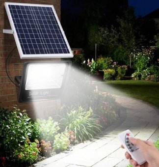 Proiector Solar cu Telecomandă - LED Puternic, Autonomie Mare, Carcasă ABS Anti-oxidare, Rezistent la Apă 