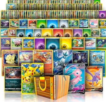 Set 200 carti aleatorii Pokemon, include si carti rare