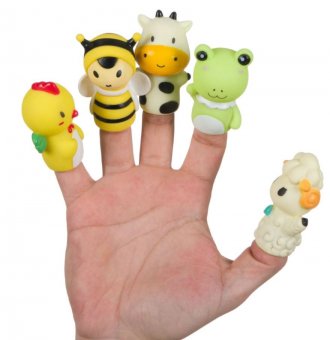 Set 5 animale ferma pentru degete