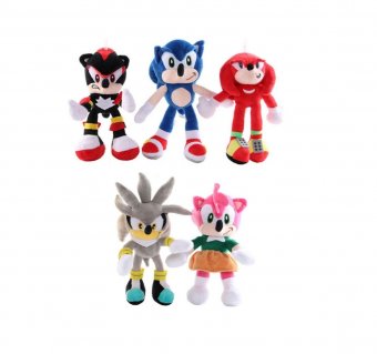 Set 5Jucarii din Plus Sonic Hedgehog -Ariciul Sonic si Prietenii