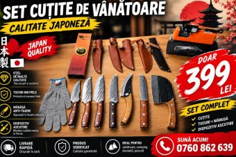 Set 9 piese + cutite japoneze Profesionale 