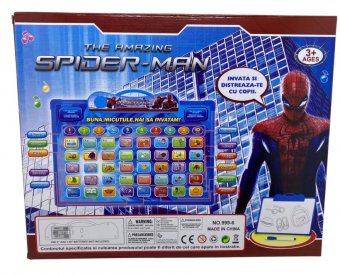 Tableta Interactiva cu Scop Educational pentru Copii in Limba Romana, Spider-Man, 3 ani
