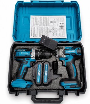 Trusă Scule Auto cu Impact + Autofiletantă 128V, 4Ah - 2 Acumulatori Li-Ion, Cuplu 350 N.m