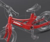 Bicicleta  multifunctionala cu roti ajutatoare ,+ 2-5 Ani,rosu