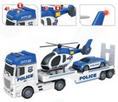 Camion de Politie cu Elicopter Sunet & Lumini