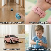 Ceas cu Mașină RC - Jucărie Interactivă, Încărcare USB, Rază 30 m, Cadou Perfect pentru Copii