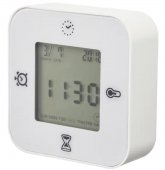 Ceas/termometru/alarmă/temporizator, alb