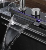 Chiuveta Multifunctionala pentru Bucatarie, Toate Accesoriile incluse, Dus Extractabil, Tocator Lemn , XPRESS SALES® 