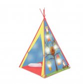 Cort de joaca pentru copii, model indian, cu 10 led-uri care lumineaza, multicolor, 1.2x1.2x1.6 m