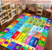 Covoras termoizolant educativ cu doua fete 180 x 200 cm,MULTICOLOR