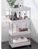 Etajera colt pentru baie,4 rafturi, inaltime reglabila maxima 320 cm