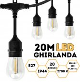 hirlanda luminoasa decorativa exteri, interconectabila, 10 m cu 10 becuri LED