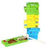 Jenga puzzle 3 imagini 54 piese Joc din lemn