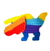 jucarie antistres din silicon, Pop it Now, T-rex, 150 de bule, Multicolor