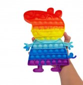 Jucarie Pop It XL - Purcelusa Peppa, Sensory Fidget Toy, Antistres, 20-25cm, Multicolor