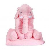 Jucarie si Perna Din Plus Elefantul Puffy,roz