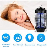 Lampa UV anti insecte , aparat anti tantari, muste, musculite, silentioasa, impotriva insectelor, cu radiatie 360