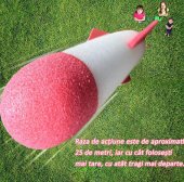 Lansator de rachete pentru copii contine 3 rachete cadou de jucarie pentru exterior