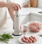 Mașină de Umplut Cârnați și Chiftele - Design 2-în-1, 2 Duze de Dimensiuni Diferite, Material Alimentar