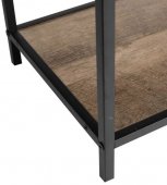 Masuta din Stejar cu 2 Niveluri si Cadru Metalic 32x28.5x37cm