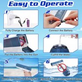 Pistol electric cu apa, Bedee, 10m raza, 2 clip, incarcare USB, 500mAh, Foc rapid automat, 20.5 x 16 x 3 cm, Albastru