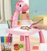 Proiector de Desen pentru Copii cu Măsuță Lavabilă - 3 Discuri cu Imagini 