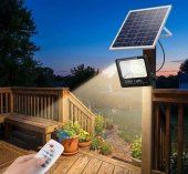Proiector Solar cu Telecomandă - LED Puternic, Autonomie Mare, Carcasă ABS Anti-oxidare, Rezistent la Apă 