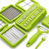 Răzătoare Multifuncțională 22 Piese, cu Accesorii Inox pentru Feliere ,salata boeuf