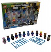 Set 12 Figurine Minecraft, cu accesorii, multicolor, 4-5cm