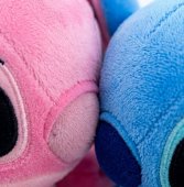 Set 2 Jucării de Plus Lilo și Stitch, 20 cm, Plușuri Moi Albastru și Roz pentru Copii