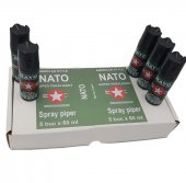 Set 5 bucati spray autoaparare lacrimogen, paralizant, iritant cu piper Nato super paralisant 60 ml cutie