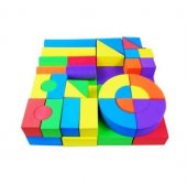 Set 50 de Cuburi de constructie din burete, Forme geometrice