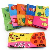 Set 6 Carti textile bebelusi educative si senzoriale,multicolor