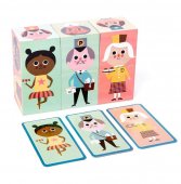 Set 6 cuburi puzzle din lemn Meserii Cubes en Bois