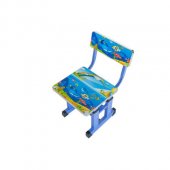 Set Birou cu scaun copii, culoare albastru, metal + pal
