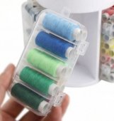 Trusă de Cusut cu 210 Piese - Set Complet Croitorie, Ace, Papiote, Foarfecă, Capse, Copci