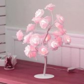 Veioza copacel trandafir cu 24 de leduri, 45 cm